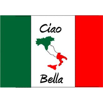 Ciao Bella Italian golf flag